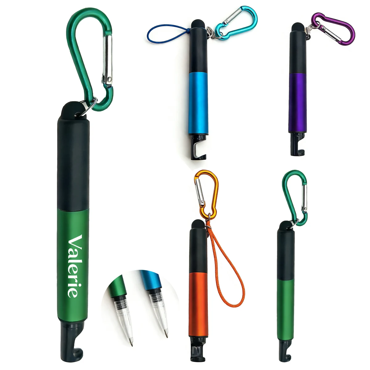 Multi-Functional Carabiner Light Ballpoint Pen, custom pen with logo imprint 1