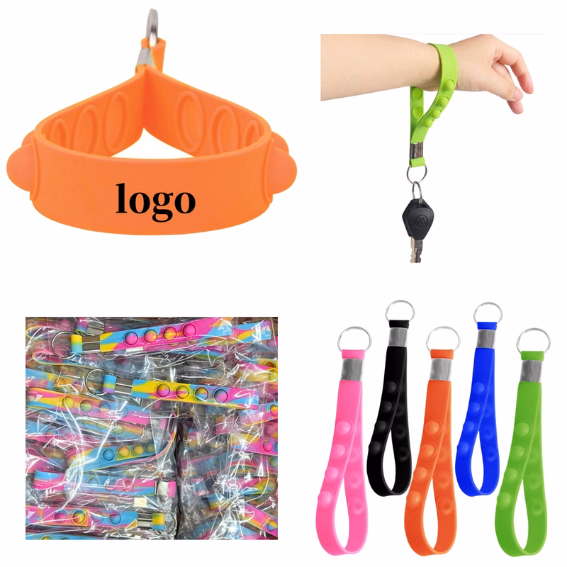 Bubble Fidget Silicone Key Strap