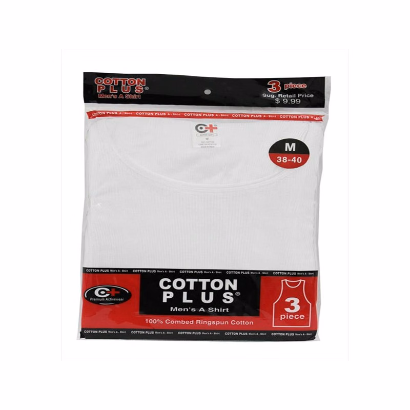 Cotton Plus A-Shirts White Medium