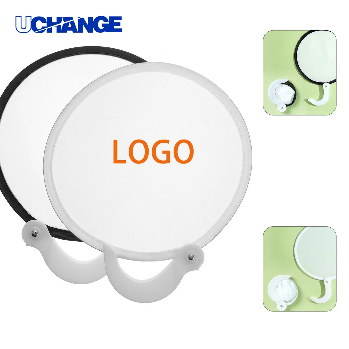 Outdoor Handheld Folding Round Fan 1