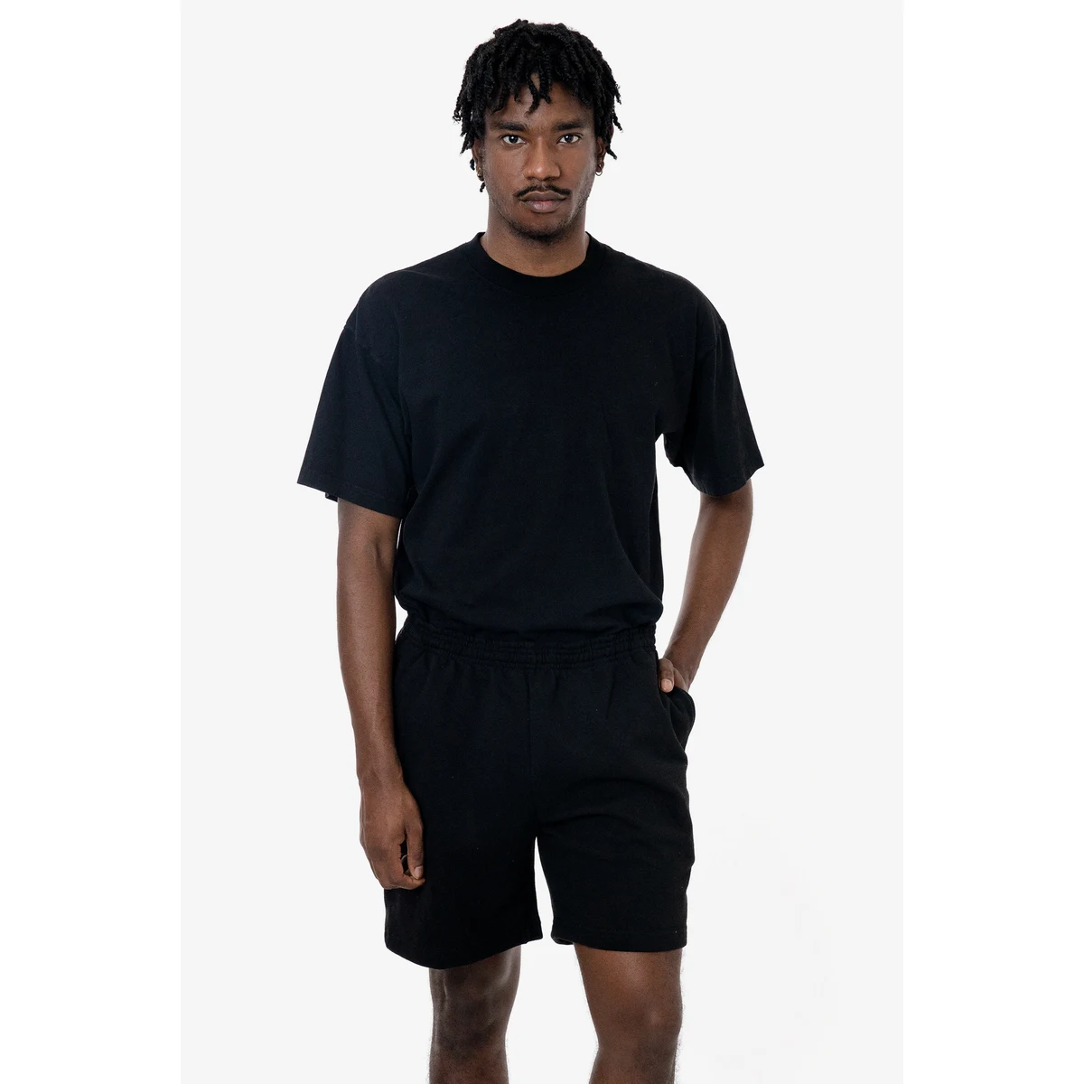 14 OZ GARMENT DYE HEAVY FLEECE MID-LENGTH SHORTS 1