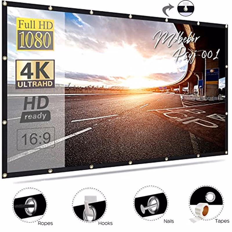 120" Portable Folding Soft Projector Screen