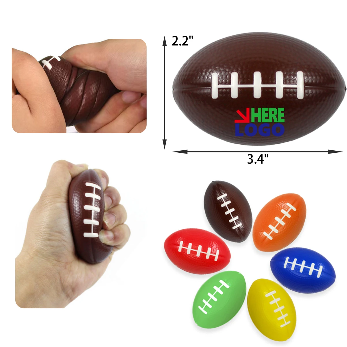 Portable Mini Rugby Stress Ball Children's Toy 1