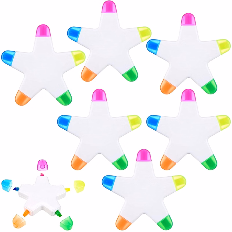 Star Shaped  Five Colors Highlighter