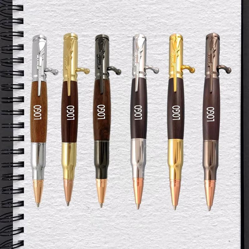 Bolt Action Ballpoint Pen with Wooden Finish