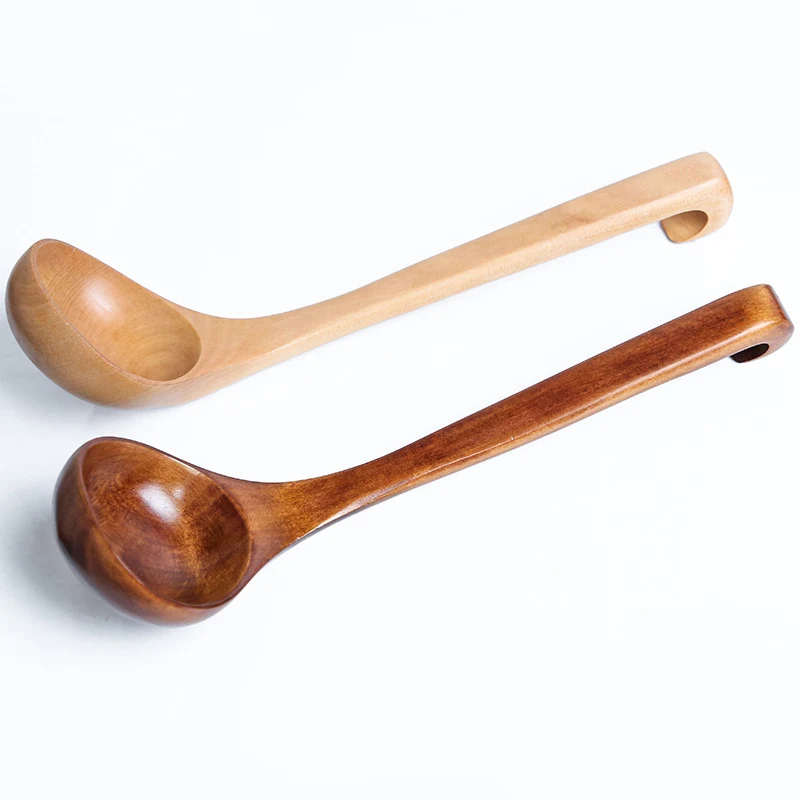 Natural Wooden Ladle for Cooking and Serving - 11 Inches 1