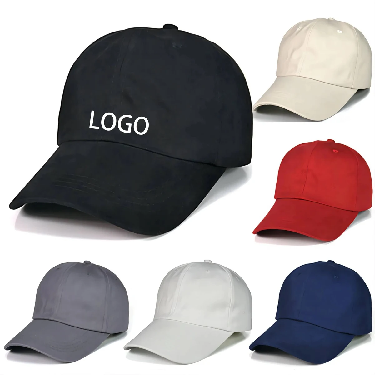 Cotton Baseball Cap with Adjustable Strap MOQ 100PCS 1