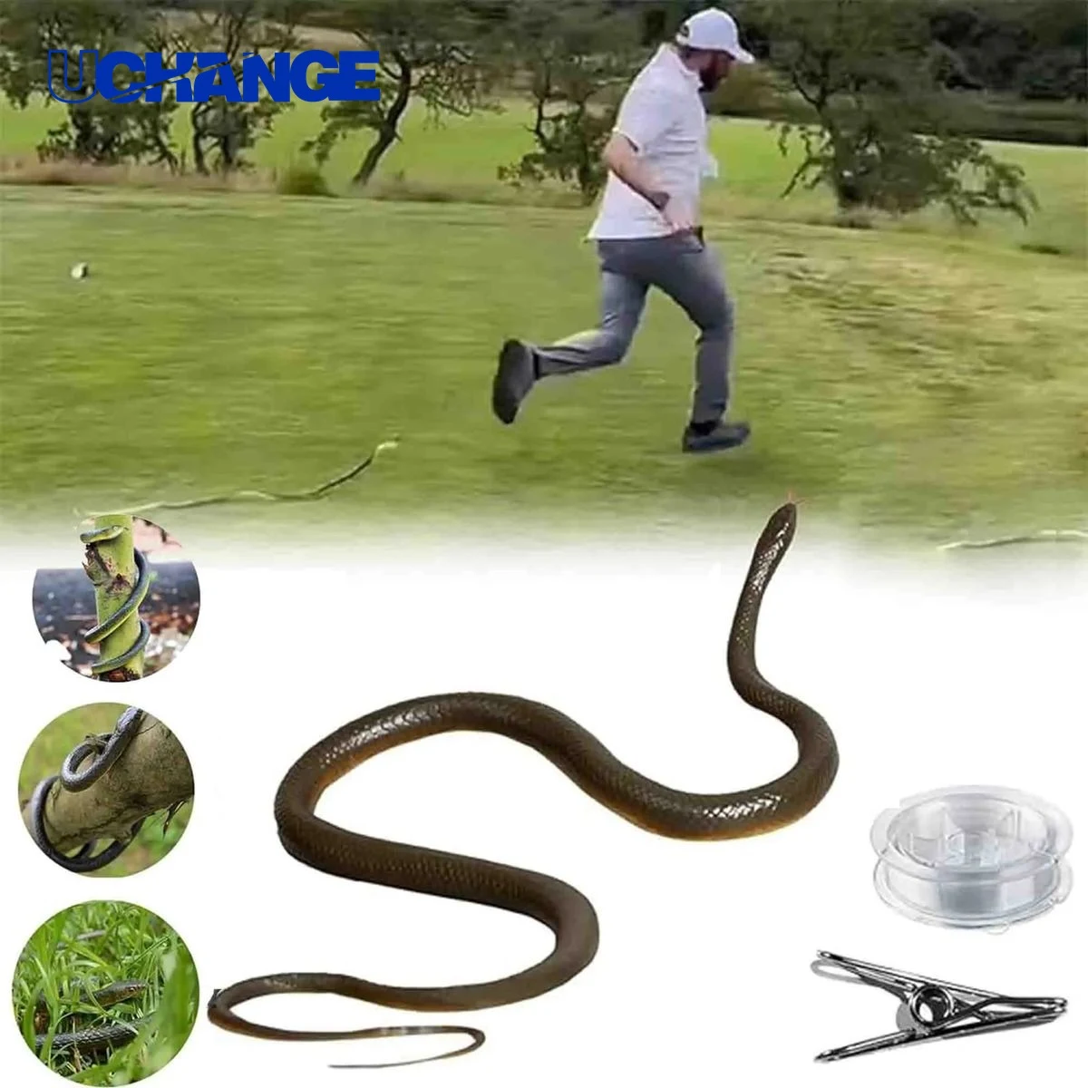 Fake Snake Prank Toy With Clip 1