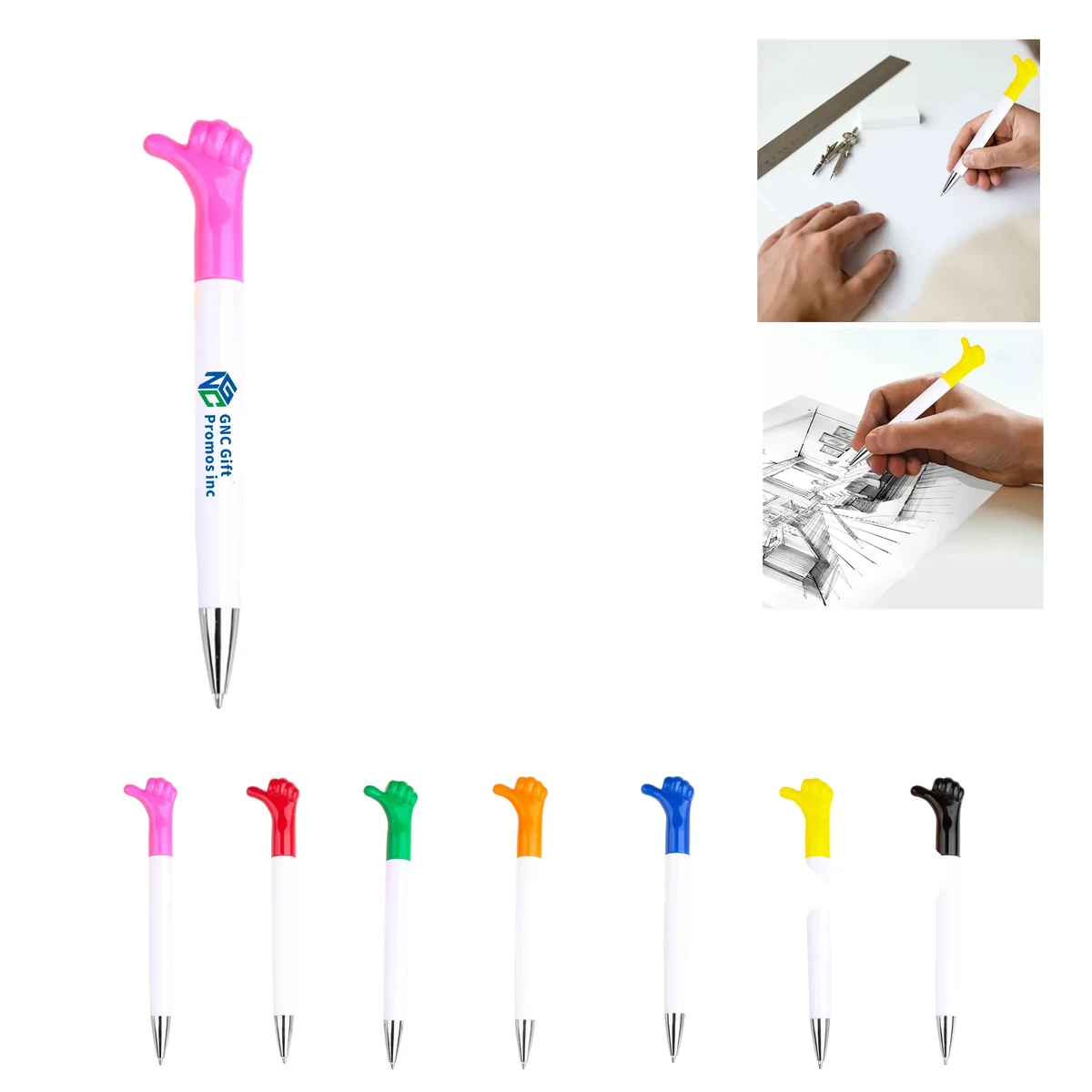 Promotional Finger Twist Shape Plastic Ballpoint Pen 1