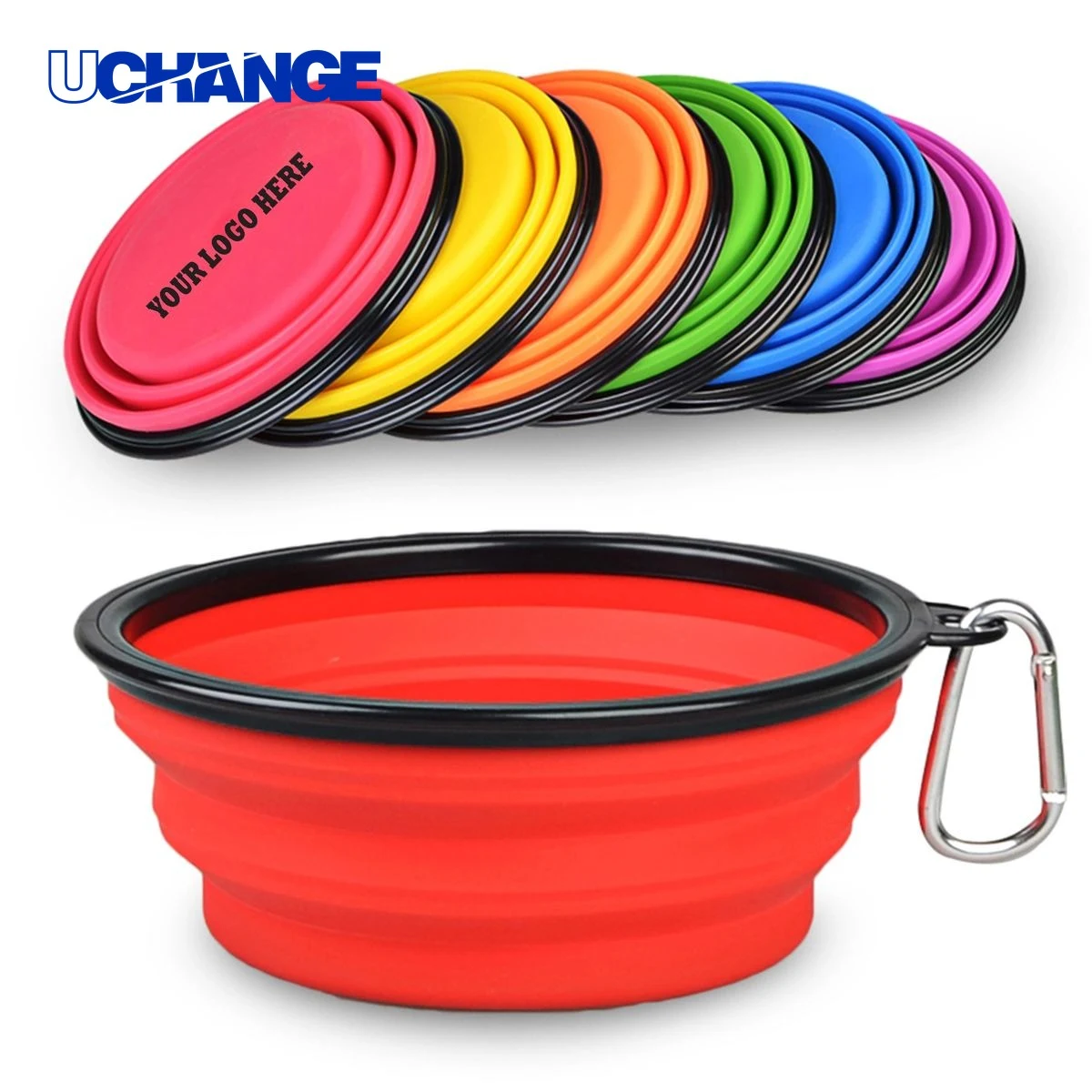 Travel Portable Dog Bowl with Carabiner Clip 1