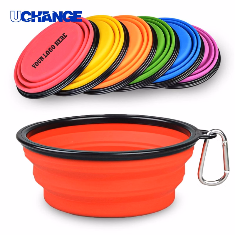 Travel Portable Dog Bowl with Carabiner Clip
