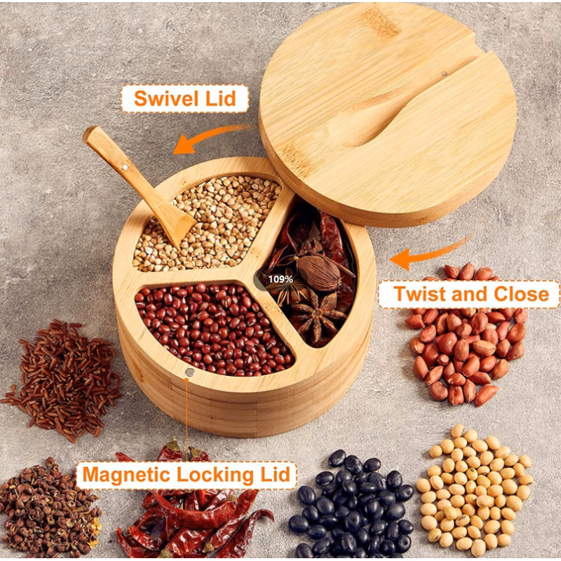Bamboo Spice Jars