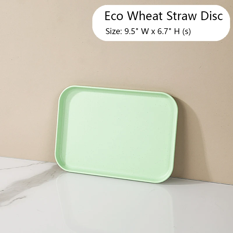 Eco-friendly Wheat Straw Rectangular Plates (S size) 1