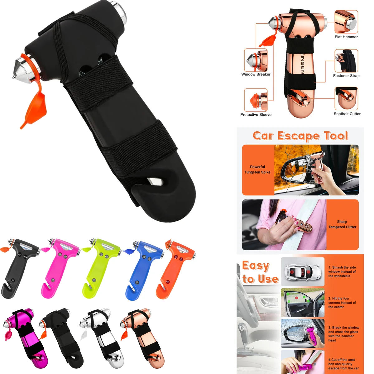 Window Breaker Seatbelt Cutter for Car 1
