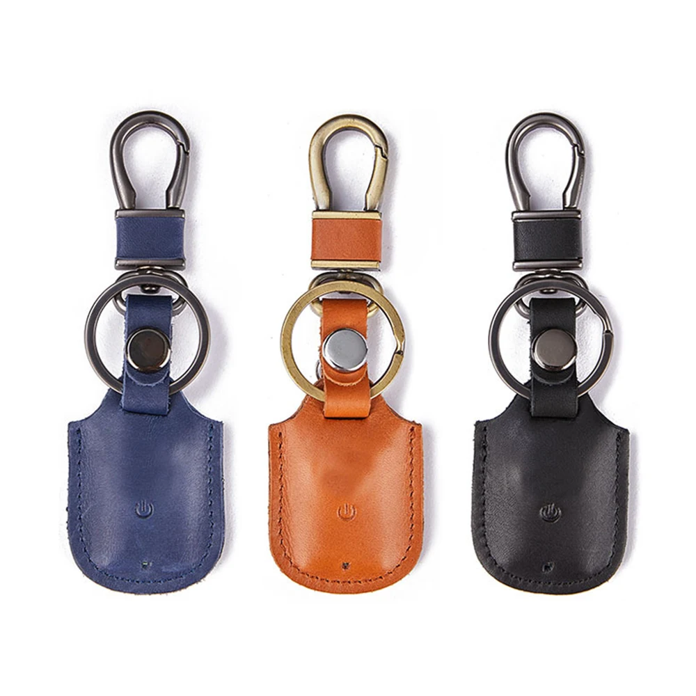 Case Keychain For Apple Airtag Holder PU Tag Clip Key Ring 1