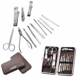 Cobble PU Leather 12 In 1 Manicure Set