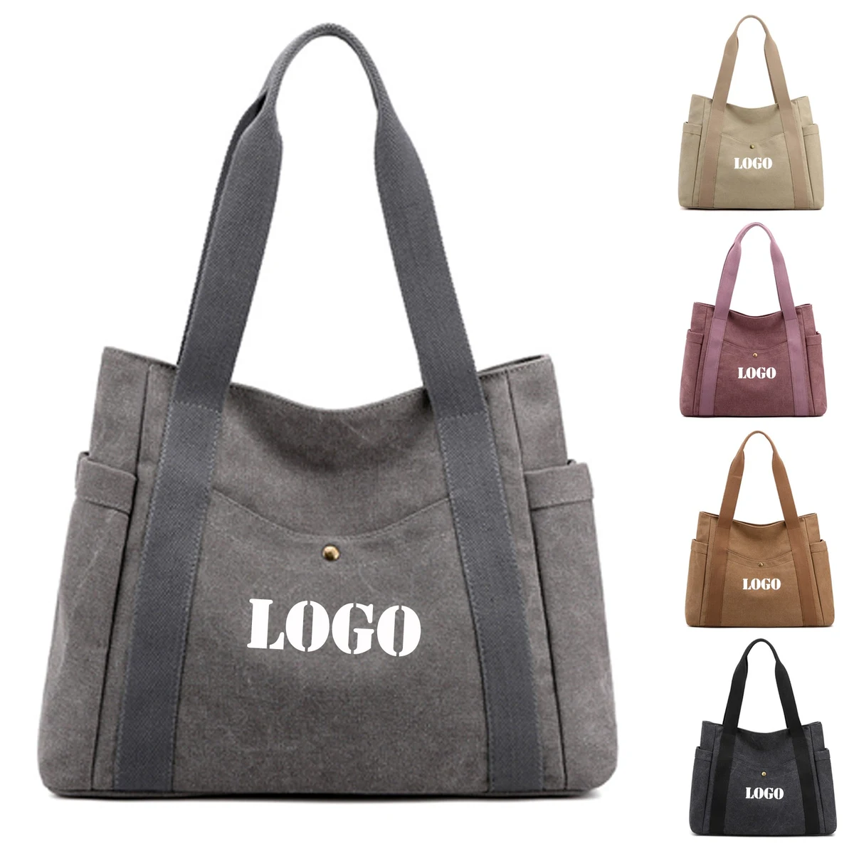 Canvas Handbag Tote Bag, custom tote bag with logo imprint 1