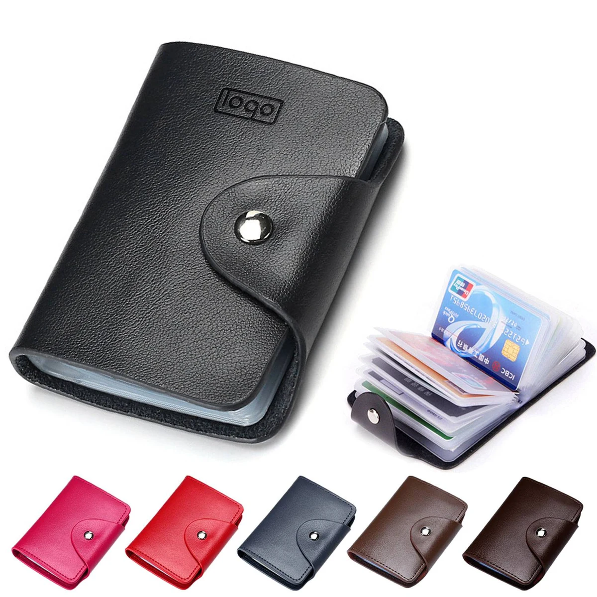 Waterproof Genuine Leather Business Card Holder 1