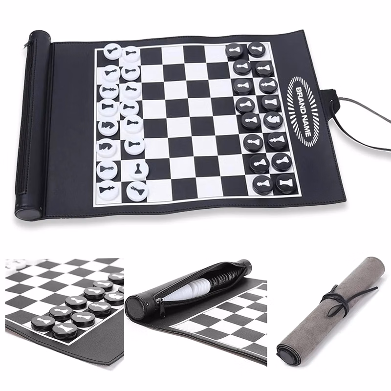 Folding Portable Travel Camping Board Games Chess Checkers