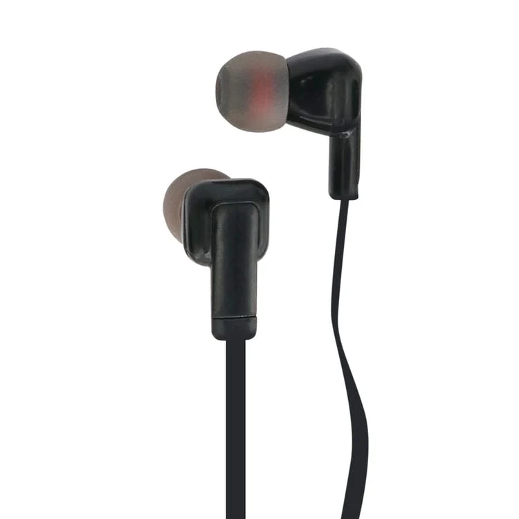 Silicone Earbuds with Inline Mic - TRRS 3.5mm Black 1