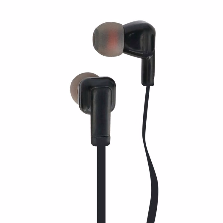 Silicone Earbuds with Inline Mic - TRRS 3.5mm Black