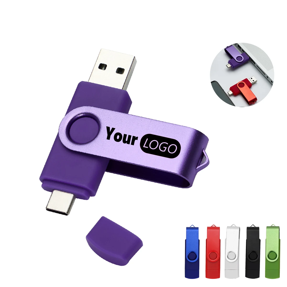 Versatile Rotating USB Drive with Type-C 1