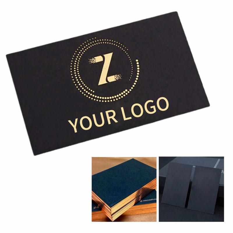 Business Card Gold Foil Black