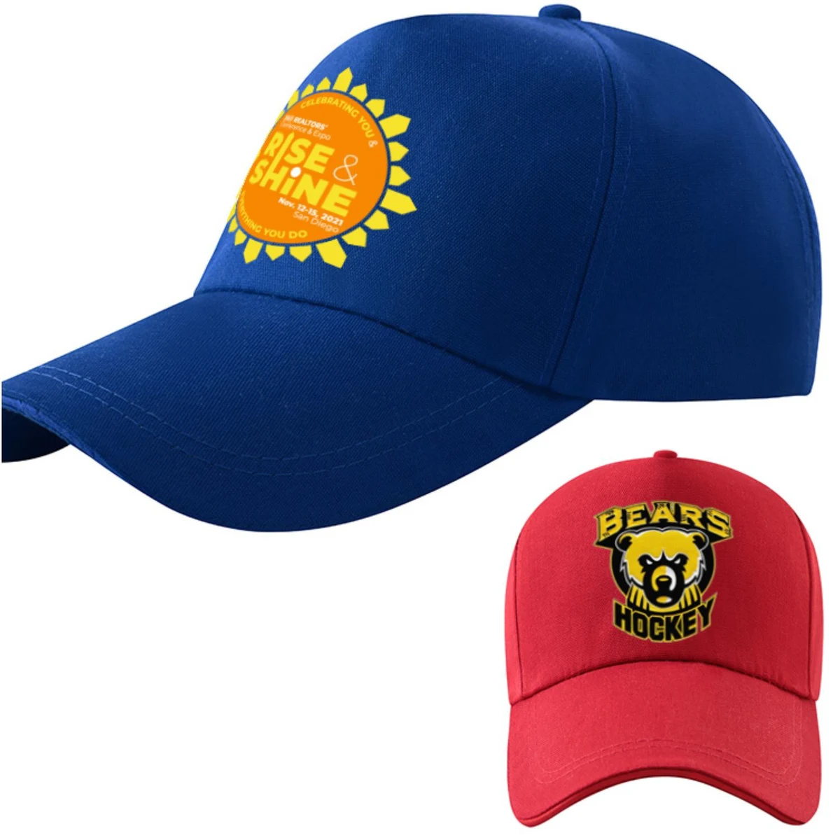 Poly-Canvas Structured 5 Panel Caps w/ Metal Tuck in Buckle 1