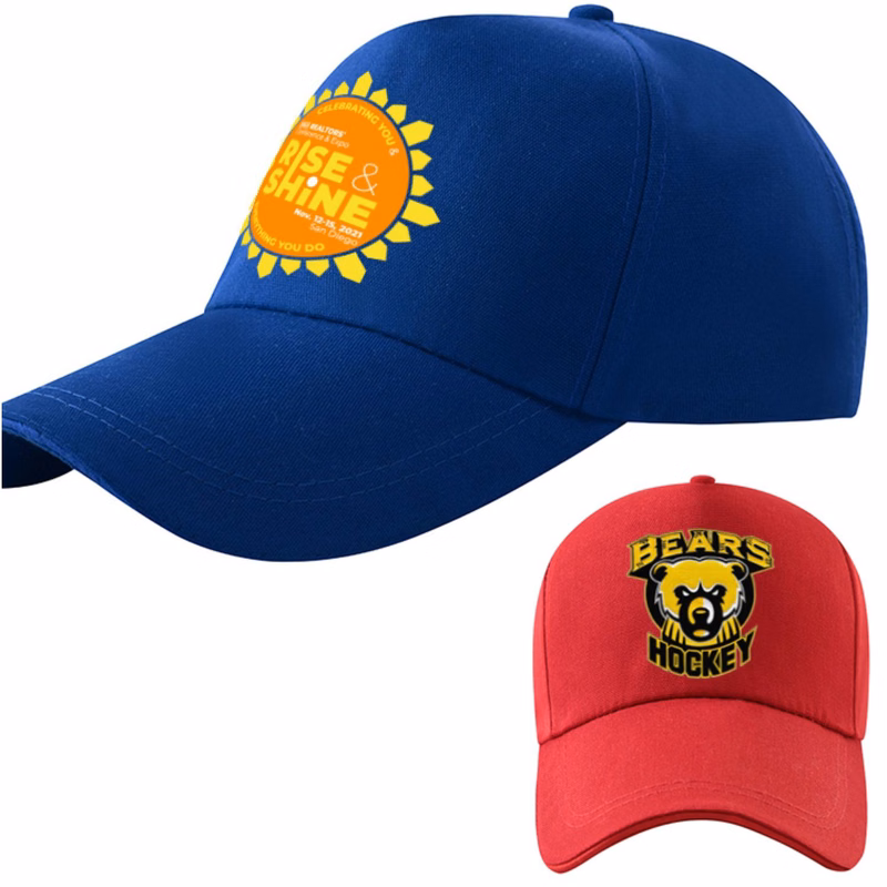 Poly-Canvas Structured 5 Panel Caps w/ Metal Tuck in Buckle