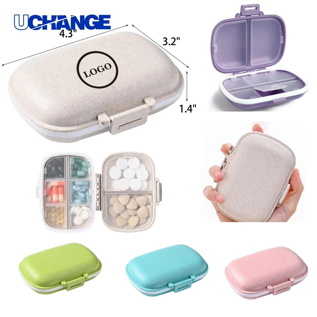 Health Hygienic 8-Cell Sealed Medicine Box Organizer 1