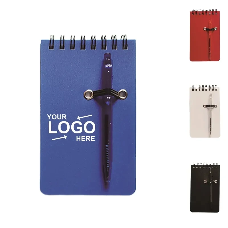 Pocket Sized Spiral Jotter Notepad With Pen 1
