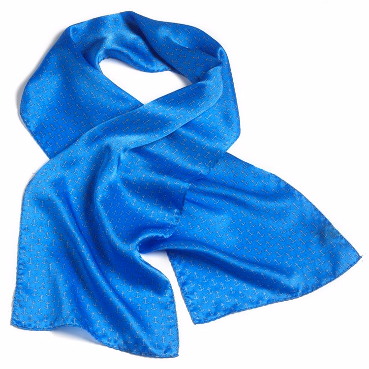 Anchors Silk Novelty Scarf - 8"x45"