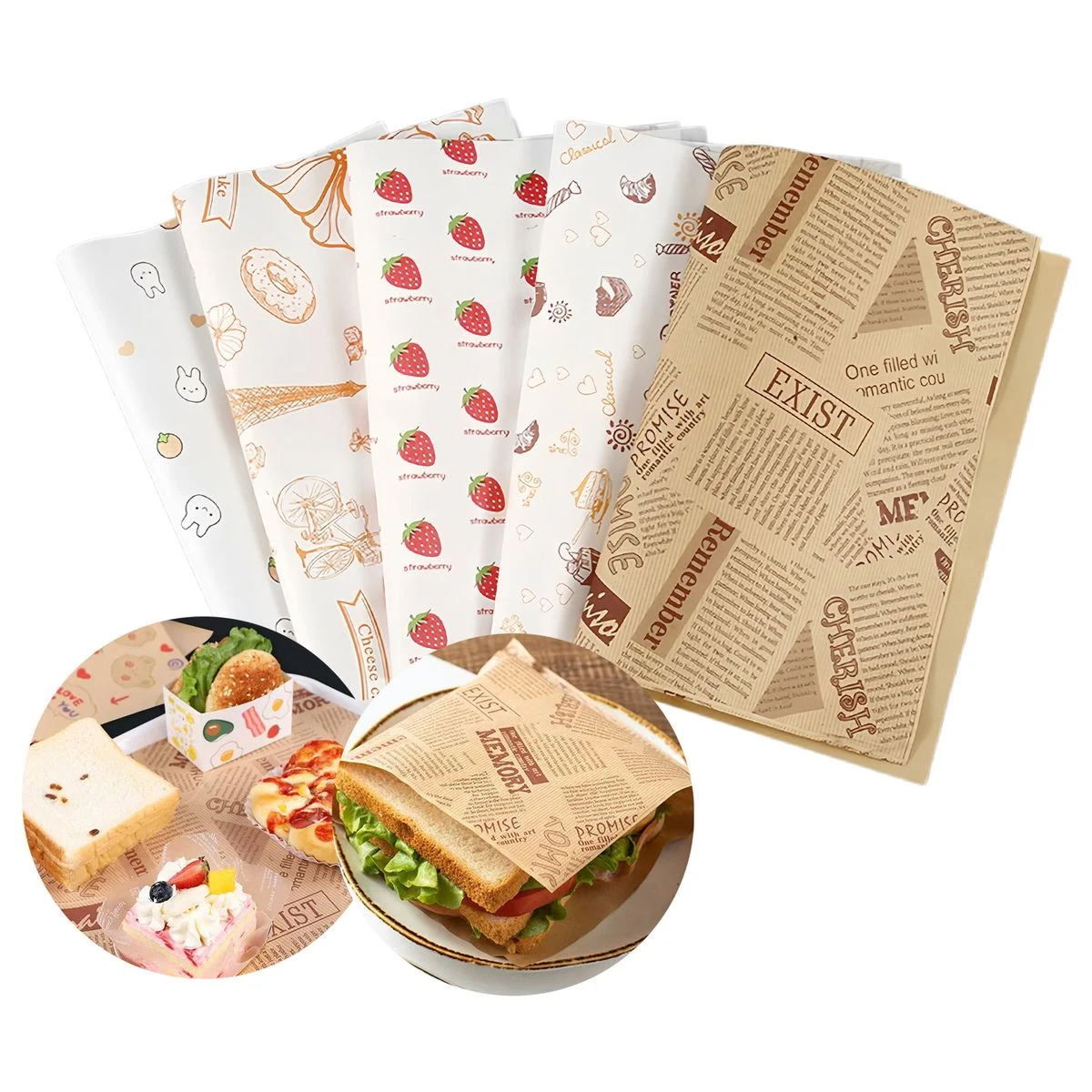 Greaseproof Burger Wrapping Paper 1