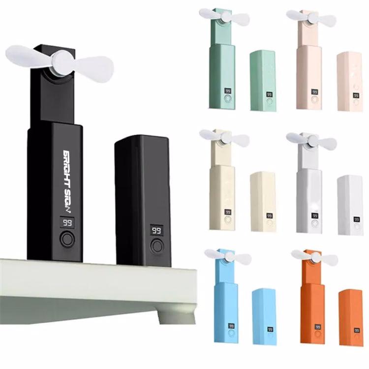 2-in-1 Portable Rechargeable Fan with Power Bank