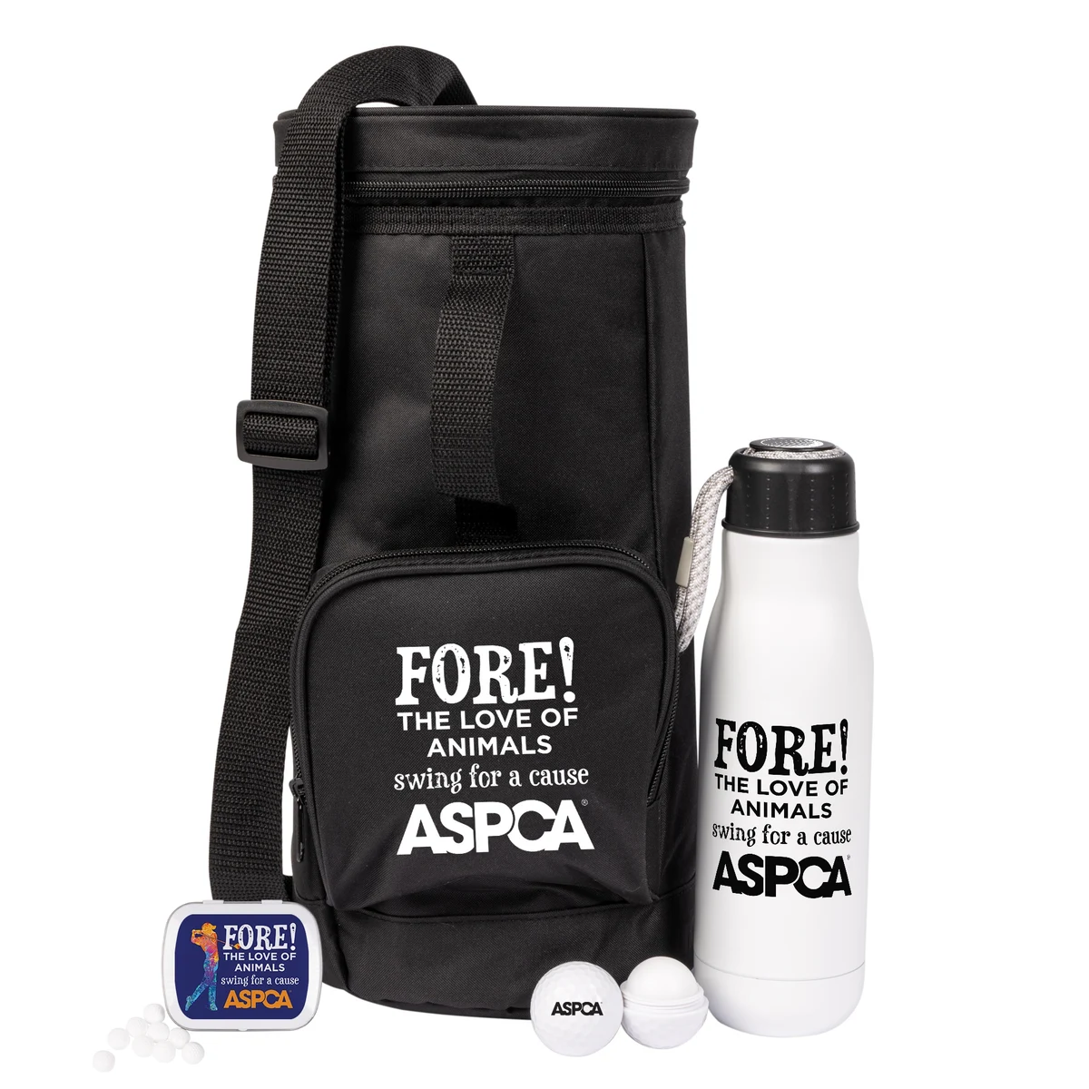 Par for the Course Golf Cooler Kit, custom water bottle with logo imprint 1