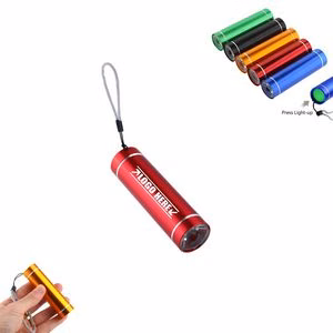 Cylinder Shaped Portable LED Flashlight With Wrist Band