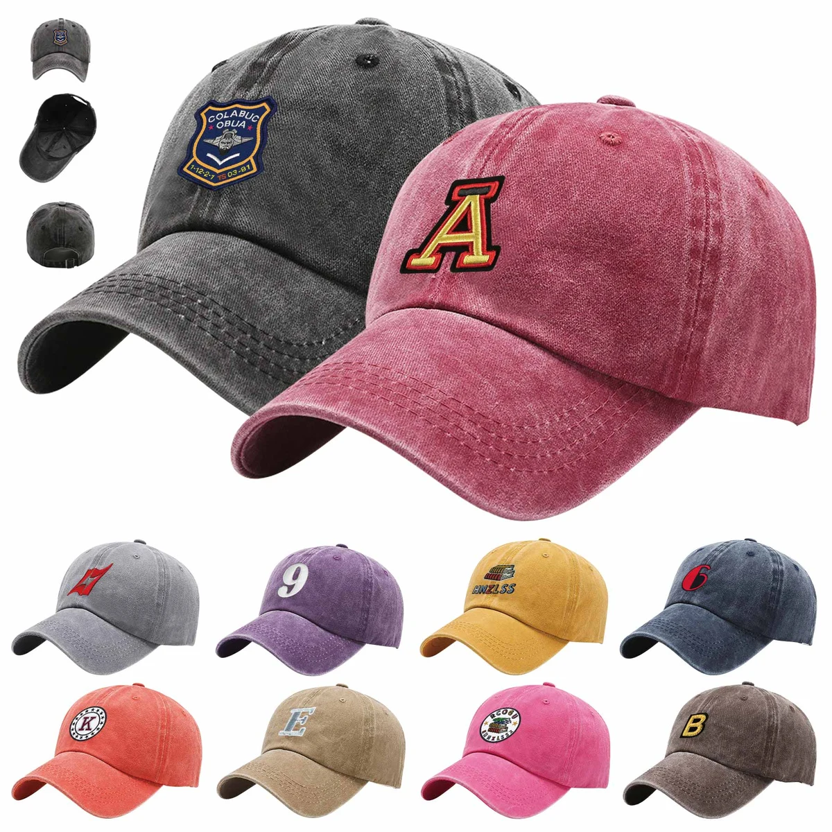 Wash Cotton Twill Unstructured Baseball Cap 1