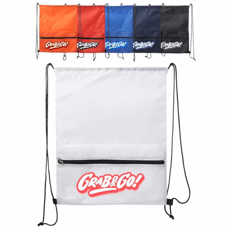 Drawstring Backpacks with Front Pocket
