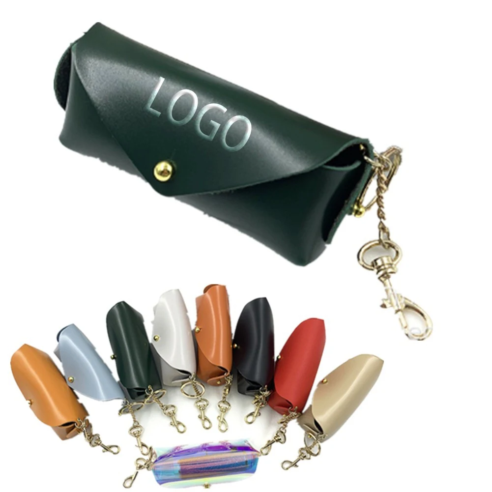 Portable Leather Lipsticks Organizer With Keychain 1