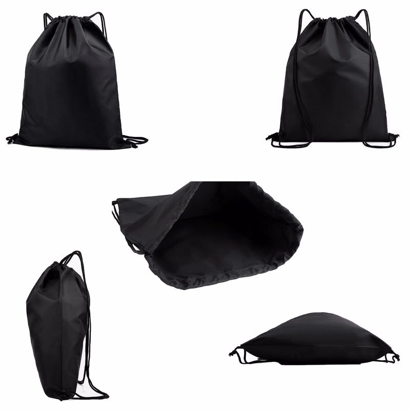 Solid Color Drawstring Backpack For Basketball