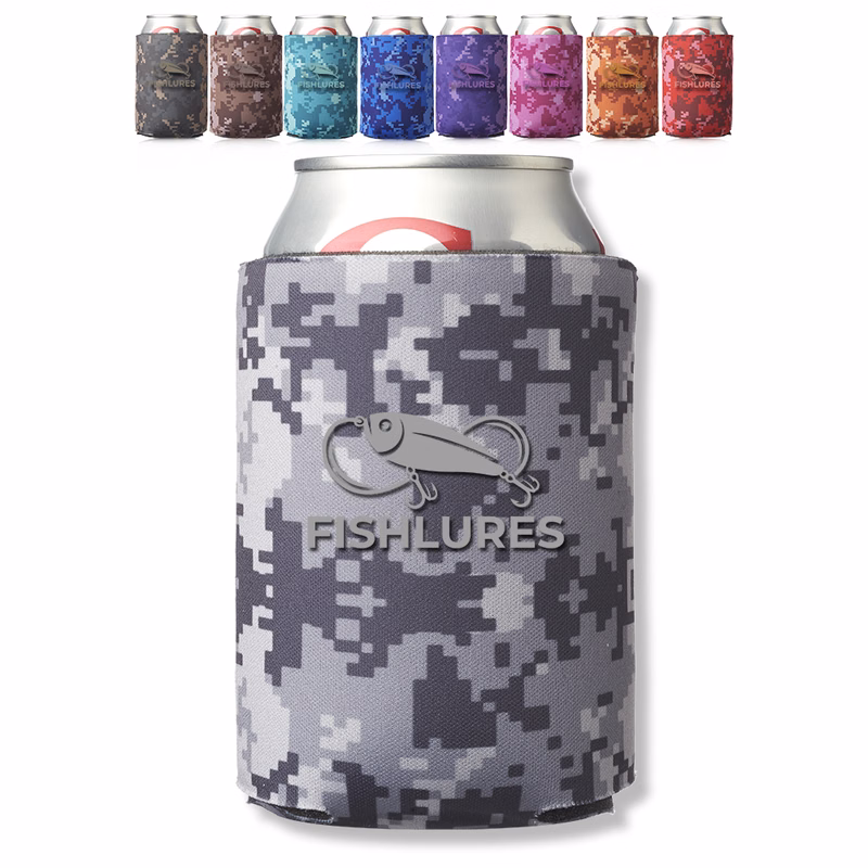 Digital Pattern Foam Can Cooler Holder