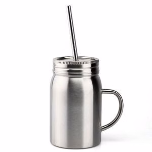 Stainless Steel Mason Jar With Handle