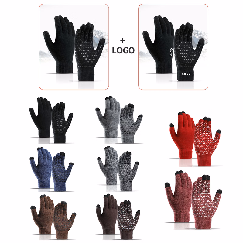 Custom Non-slip Warm Knitted Glove