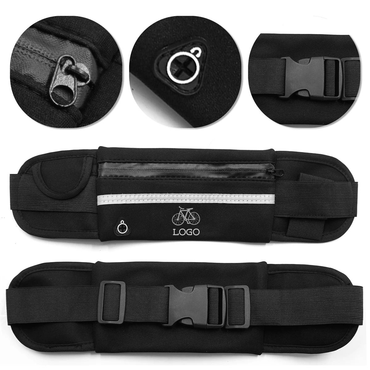MOQ 50 Waterproof Waist Pack with Built-in Water Bottle Holder 1