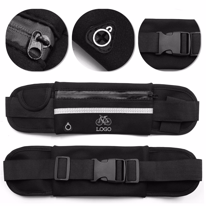 MOQ 50 Waterproof Waist Pack with Built-in Water Bottle Holder