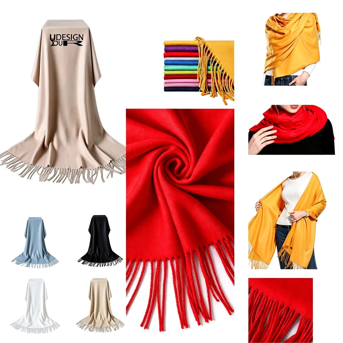 Faux Cashmere Extra Long Warm Scarf 1