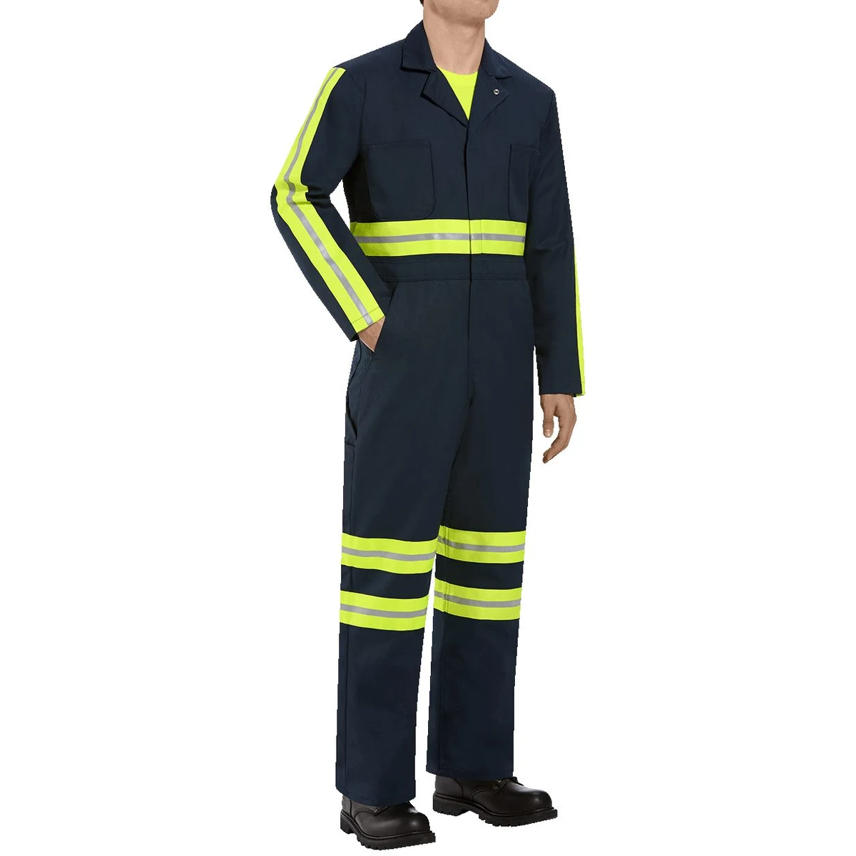 Men's Enhanced Visibility Action Back Coverall - CT10EN 1