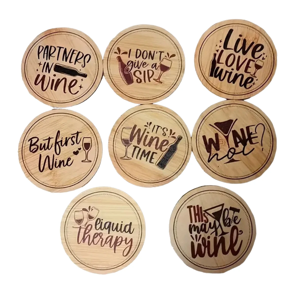 Wooden Coaster for Wine Glass 1