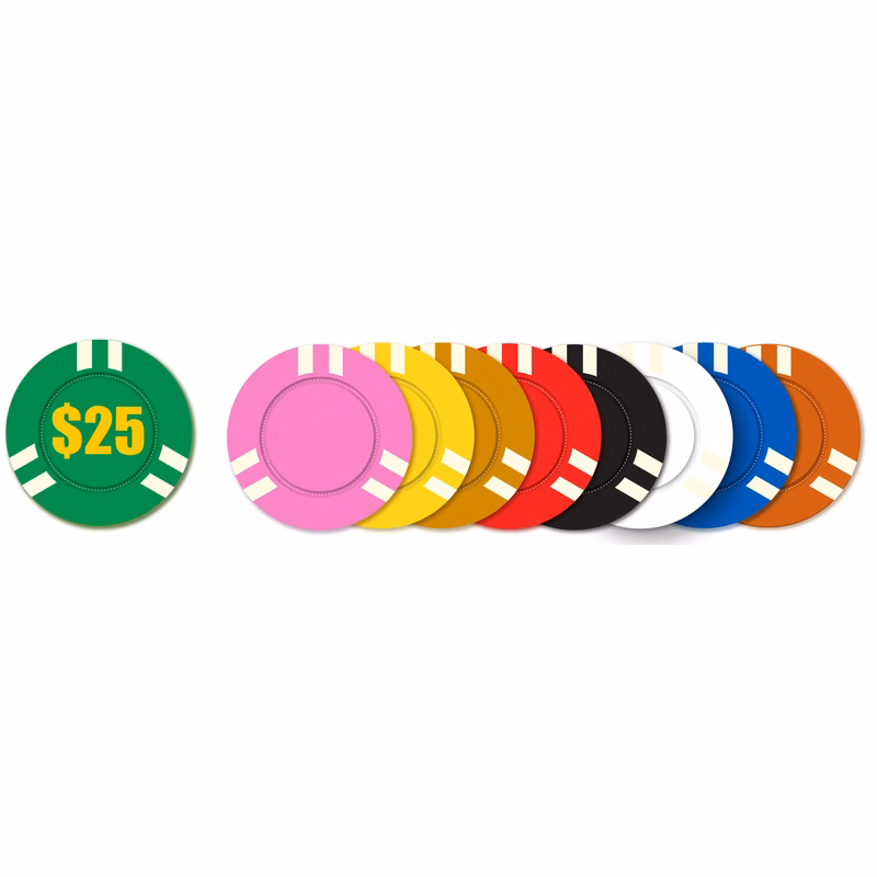6 Stripe 9g Poker Chips