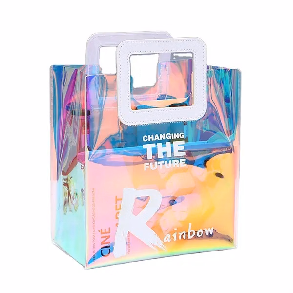 Iridescent Clear Gift Bag MOQ50